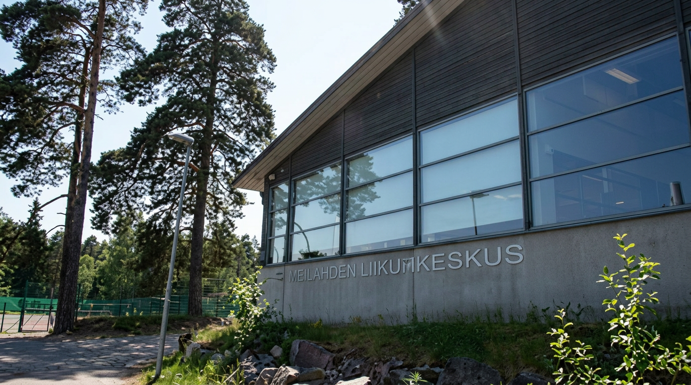 Meilahden Liikuntakeskuksen julkisivu